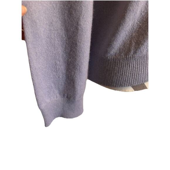Charter Club 2-Ply Cashmere Large Lavender Sweater Top Long Sleeves Mock Collar - Picture 2 of 5